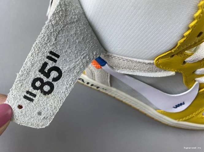 Powder AQ0818-149 x Off-White 1 Jordan Air White NRG Yellow-Cone Dark 1212